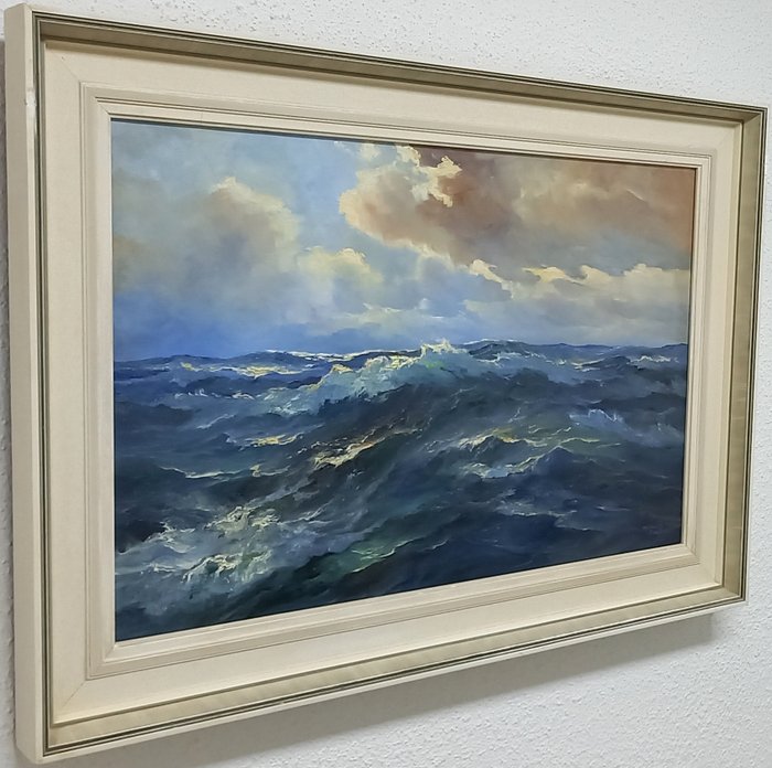 Image 3 of Meeuwis van Buuren (1902-1992) - Zeegezicht met woelig water
