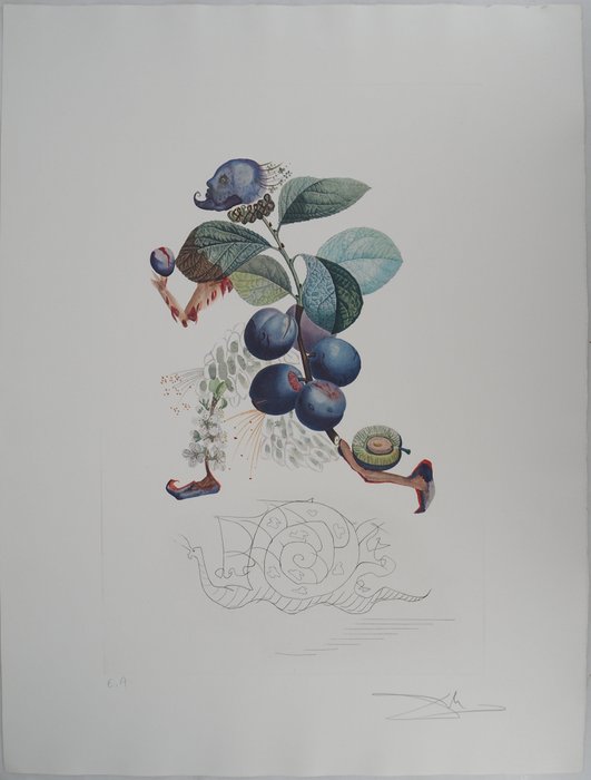 Image 2 of Salvador Dali (1904-1989) - Flordali, les Fruits : Prunier Hâtif