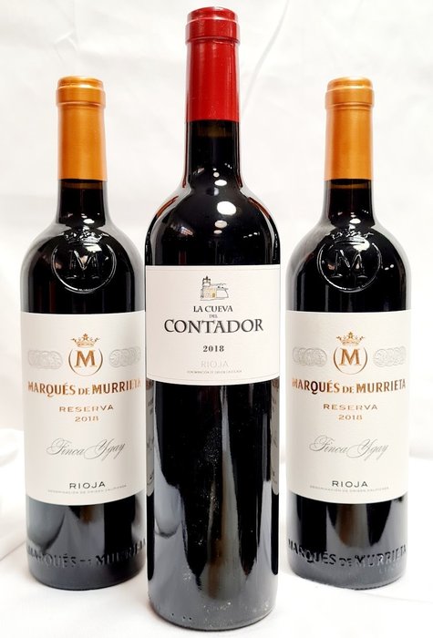 2018 Benjamín Romeo, La Cueva del Contador & Marqués de Murrieta, Finca Ygay Reserva x2 - Rioja - 3 Bottles (0.75L)