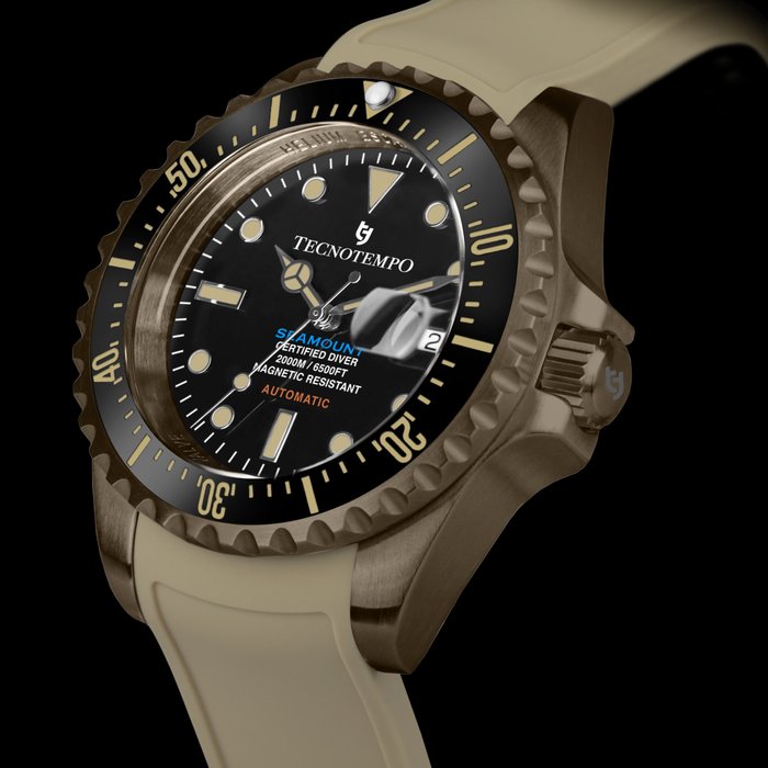 Image 3 of Tecnotempo - Professional Diver 200 ATM WR "SEAMOUNT" - Limited Edition - - TT.2000S.BGN - Men - 20