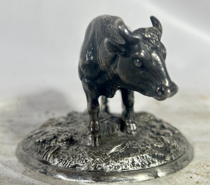 Image 3 of Dans le goût de Rosa Bonheur - Sculpture, cow (1) - Bronze (silvered) - 20th century