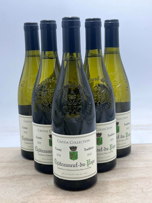 2021 Cristia Collection - Châteauneuf-du-Pape Blanc "Cuvée Tradition" - 罗纳河 - 6 Bottles (0.75L)