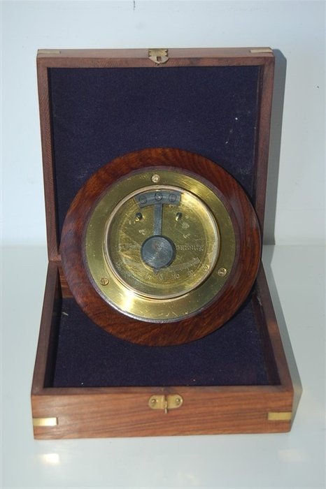 Marineinklinometer - Messing, Træ - 1970-1980