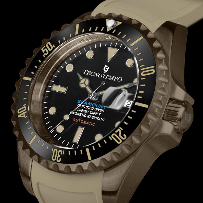 Tecnotempo® Automatic Diver 2000M "SEAMOUNT" - Limited Edition - - Ohne Mindestpreis - TT.2000S.BGN - Herren - 2011-heute