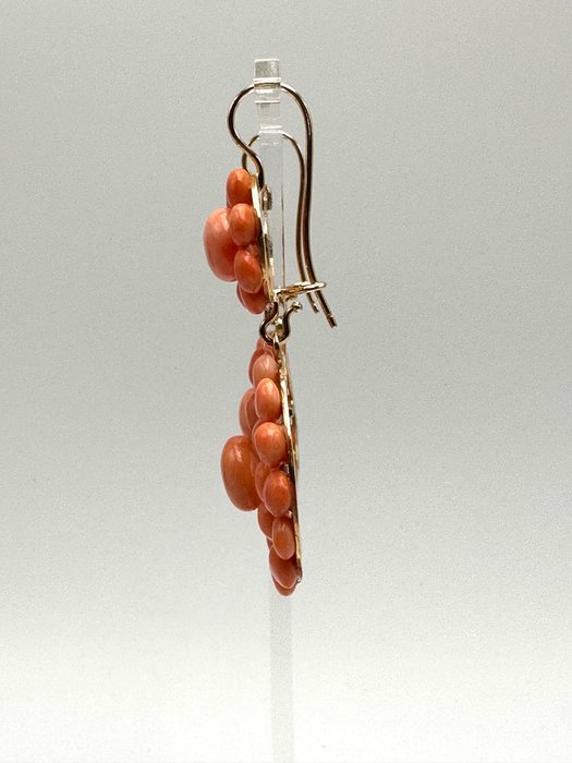 Image 3 of 14 kt. Gold - Earrings Coral