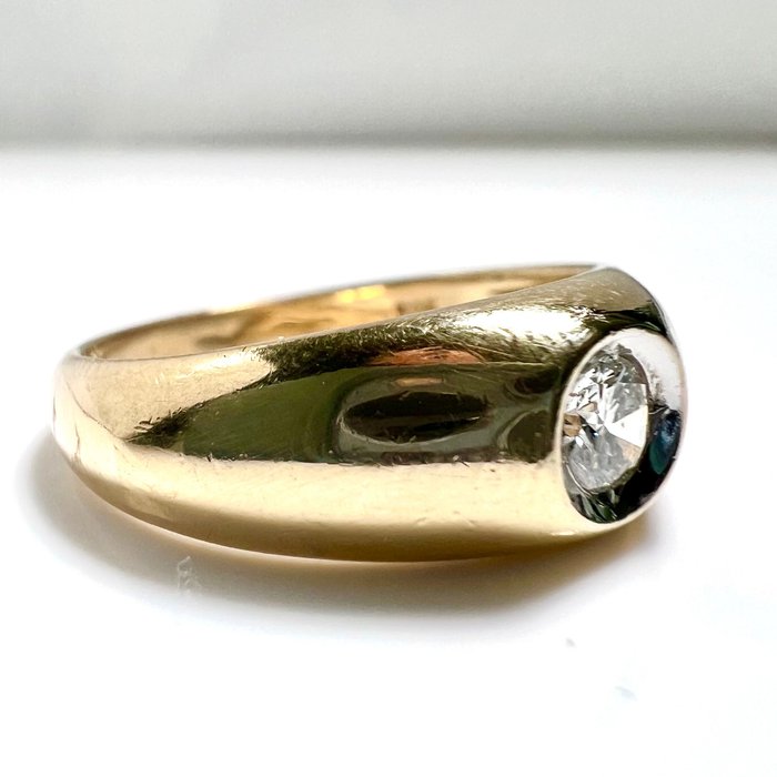 Image 3 of "HV" Goldschmied-Signé - 14 kt. Yellow gold - Ring - 0.22 ct Diamond - brilliant cut