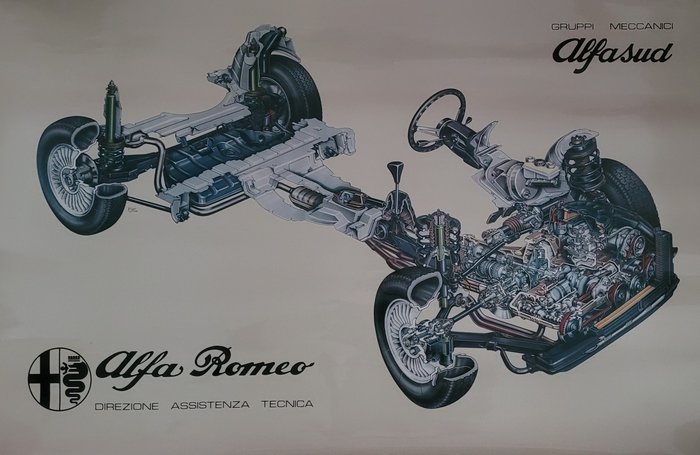 Image 3 of Documentation - Affiche didactique alfa romeo - Alfa Romeo - 1980-1990