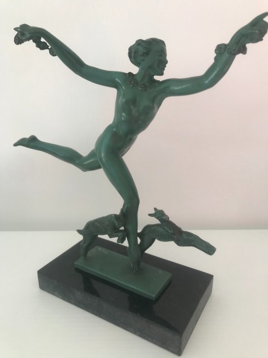 Preview of the first image of Fayral (Pierre Le Faguays) - Max Le Verrier - Art Deco Sculpture / The Getaway.