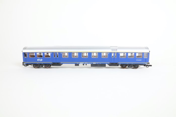 Image 3 of Roco H0 - 44286 - Passenger carriage - Plan W carriages blue with NS logo - NS
