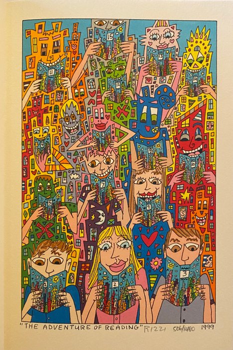 Image 2 of James Rizzi (1950-2011) - THE ADVENTURE OF READING (complete Brockhaus)