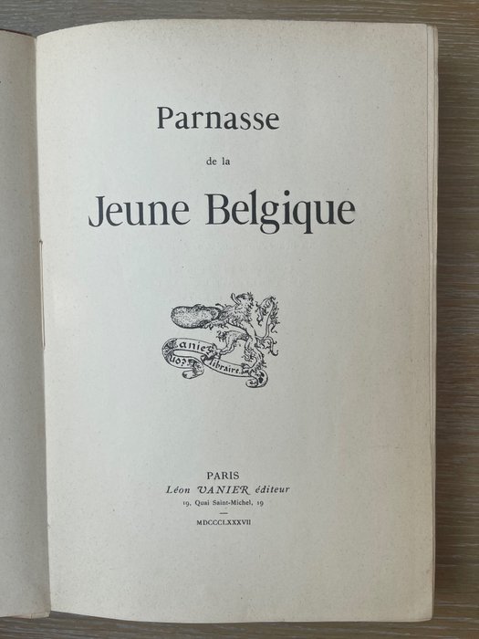Image 2 of Parnasse De La Jeune Belgique - 1887