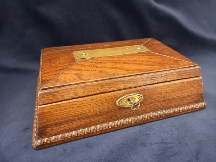 Preview of the first image of Box - Brass, Oak, Wood - Circa 1900.