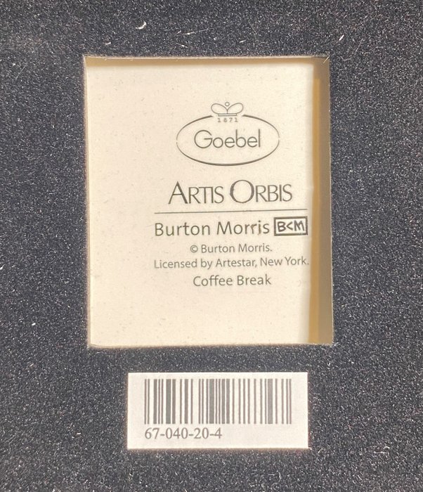 Image 3 of Burton Morris - COFFEE BREAK, clock, porcelain, sold out