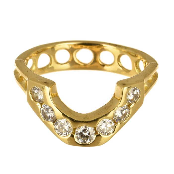 Preview of the first image of 18 kt. Gold - Ring - 0.75 ct Diamonds.