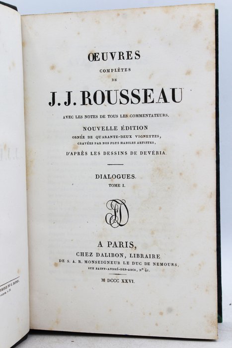 Image 2 of Jean-Jacques Rousseau - Dialogue de Rousseau, Juge de Jean-Jacques / Les Rêveries du Promeneur Soli