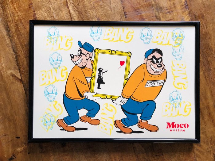 Preview of the first image of Koen Betjes - Beagle boys steal Banksy from the moco museum.