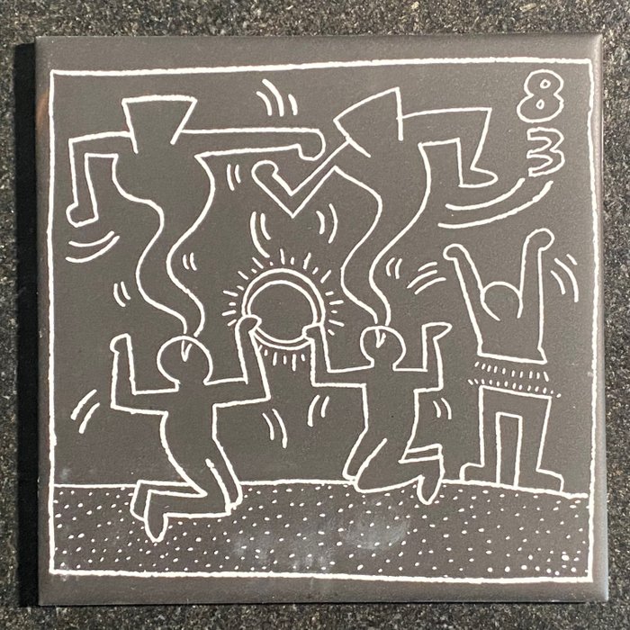 Image 2 of Keith Haring (1958-1990) - Keith Haring Subway Tiles (Set of 6)