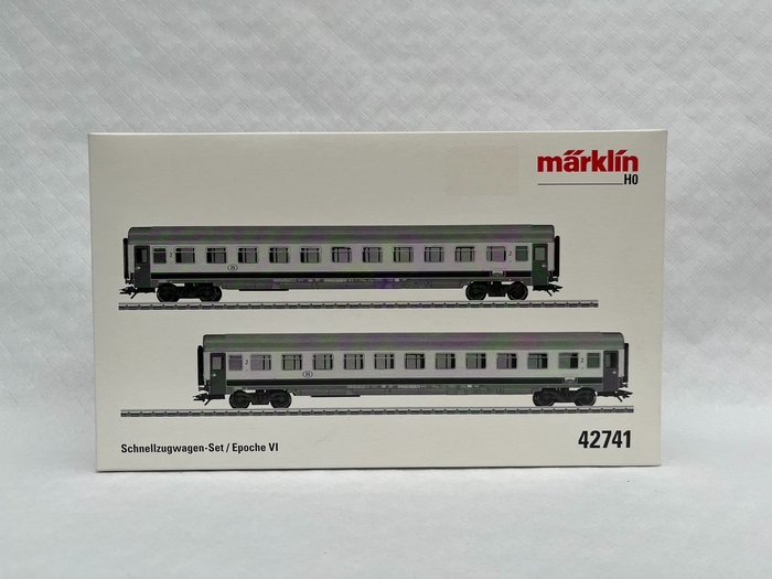 Image 3 of Märklin H0 - 42741 - Passenger carriage set - 2-piece express train passenger car set, 2nd class -