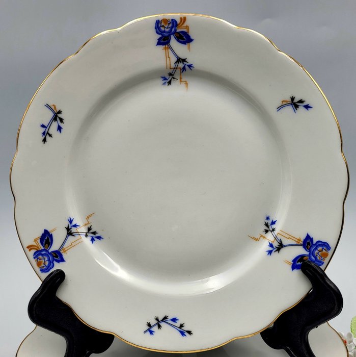 Image 3 of Gibson & Son Made in Germany - Dinner plates (12) - Porcelain, hand painted floral