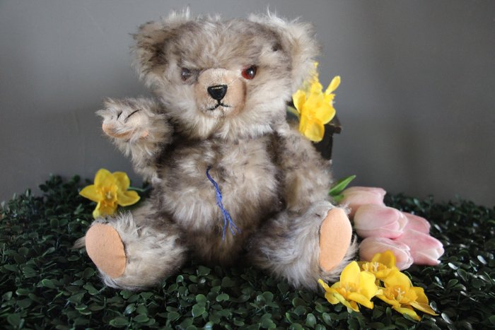 Preview of the first image of Hermann Teddyberen - Vintage - Teddy bear pointed mohair - 1950-1959 - Germany.