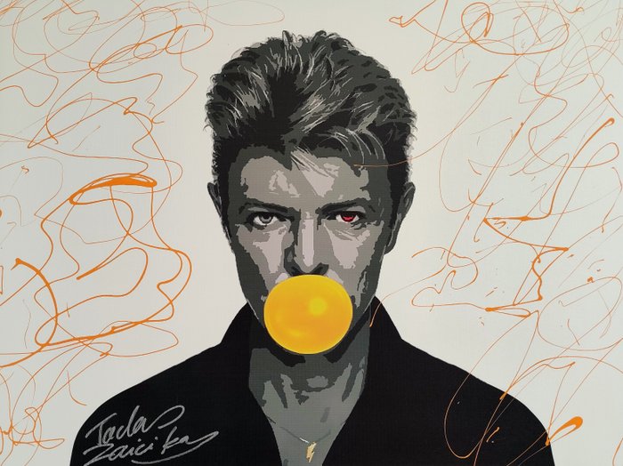 Preview of the first image of TedyZet (XX) - POP_ David Bowie & yellow balloon.