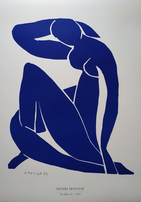 Henri Matisse (1869-1954) (after) - "Nu Bleu II, 1952" - (70x100cm)