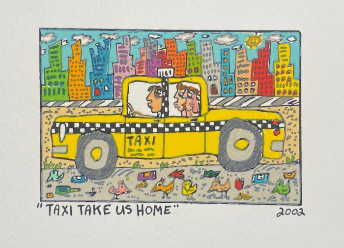 Preview of the first image of James Rizzi (1950-2011) - TAXI TAKE US HOME, 2002.
