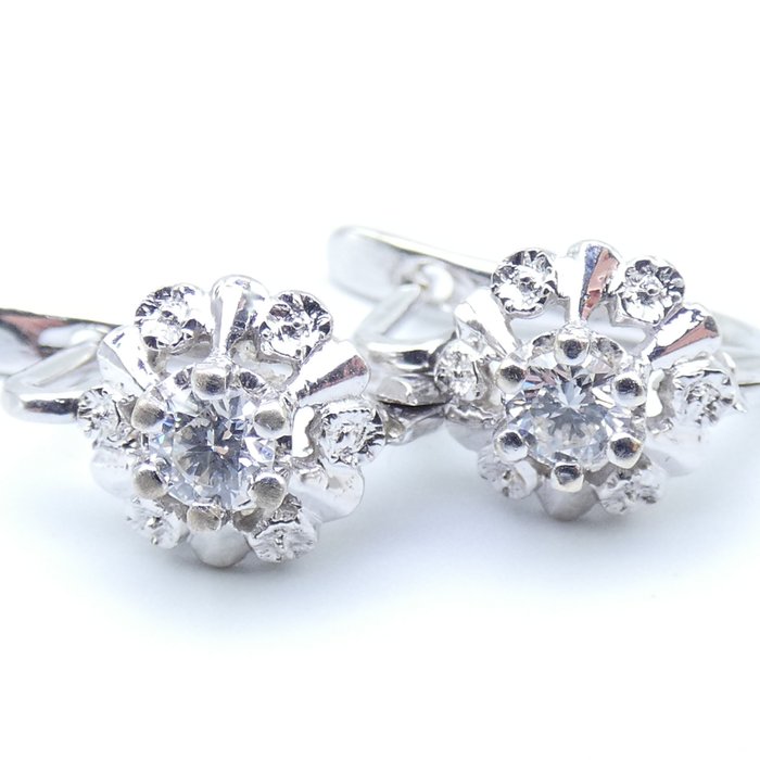 Preview of the first image of 18 kt. White gold - Earrings Diamond.