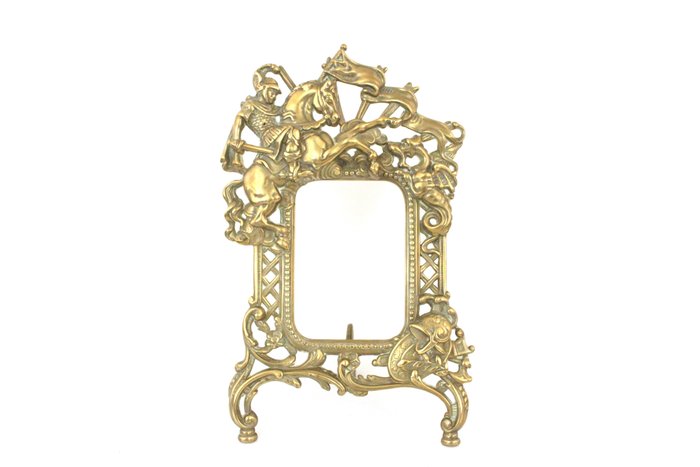 Preview of the first image of Picture or Mirror Frame - Victorian - Brass - 19th century.