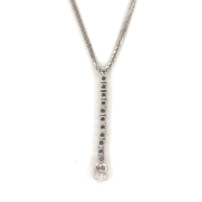 Image 2 of 18 kt. White gold - Necklace with pendant - 0.285 ct Diamonds