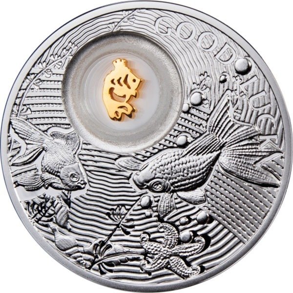 Niue. 2 Dollars 2013 Goldfish Lucky Coins II, Proof  (No Reserve Price)