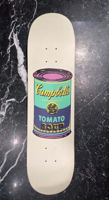 Preview of the first image of The Skateroom & Andy Warhol (after) - Colored Campbell's Soup - Skateboard.