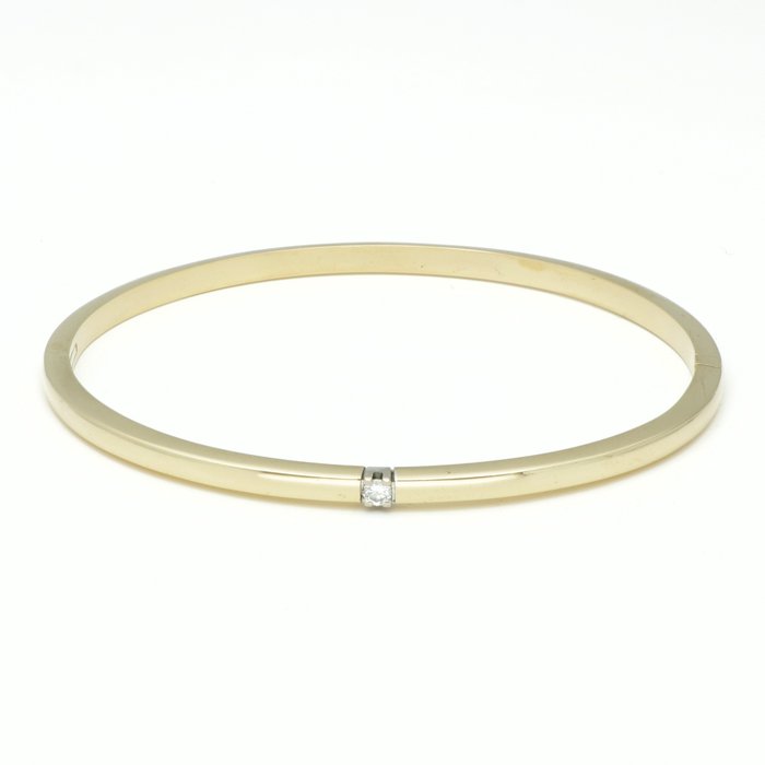 Preview of the first image of Diamonde - 14 kt. Gold - Bracelet - 0.05 ct Diamond.