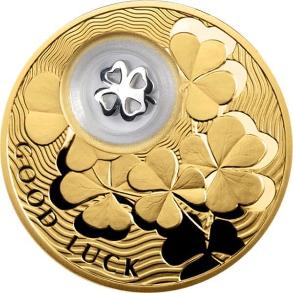 Niue. 2 Dollars 2013 Four-Leaf Clover Lucky Coins III, Proof  (Ingen reservasjonspris)