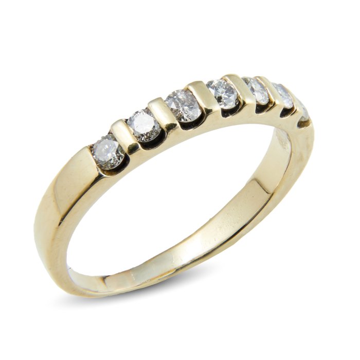 Preview of the first image of 18 kt. Gold, Yellow gold - Ring - 0.50 ct Diamond - Diamonds.