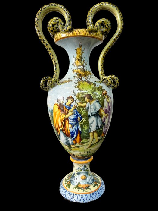 Preview of the first image of Giovanni Mollica - Giovanni Mollica - Vase (1) - Maiolica.