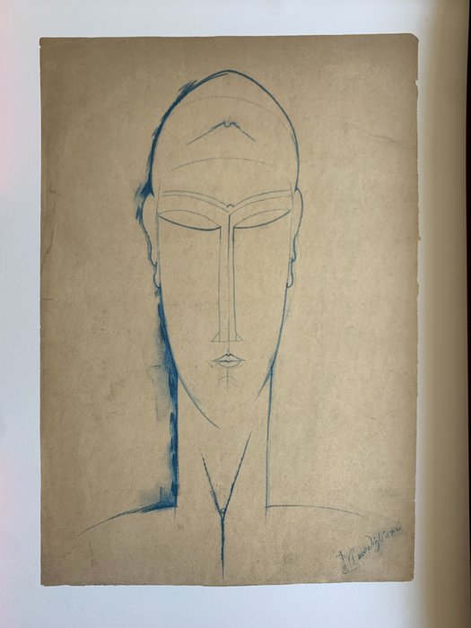 Preview of the first image of Amedeo Modigliani (1884-1920), after - Testa di Cariatide.