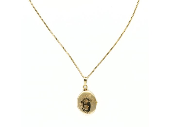 Preview of the first image of 14 kt. Gold - Necklace with pendant.