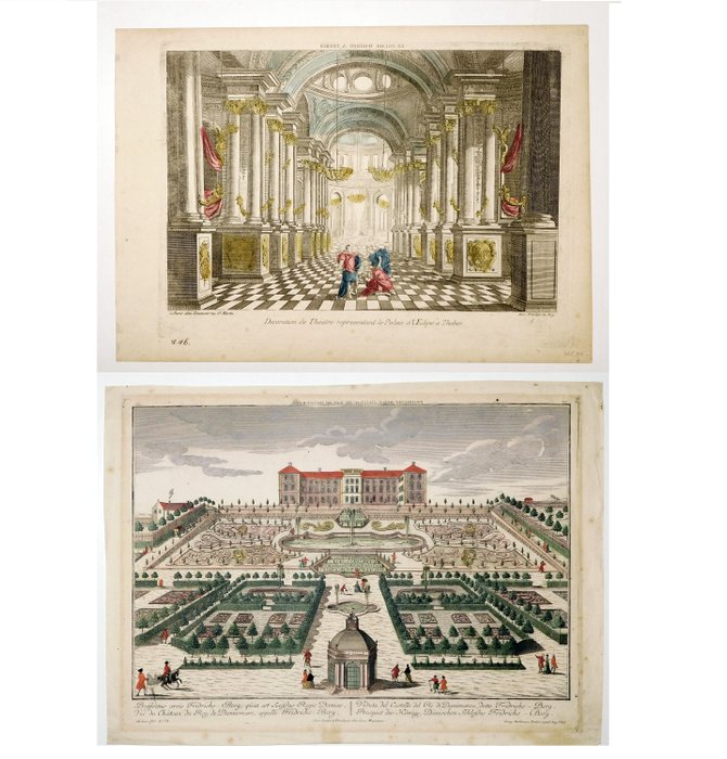 Preview of the first image of Georg Balthasar Probst (1732-1801) und Jean Francois Daumont - Zwei Guckkastenblätter: Dänemark: Sc.