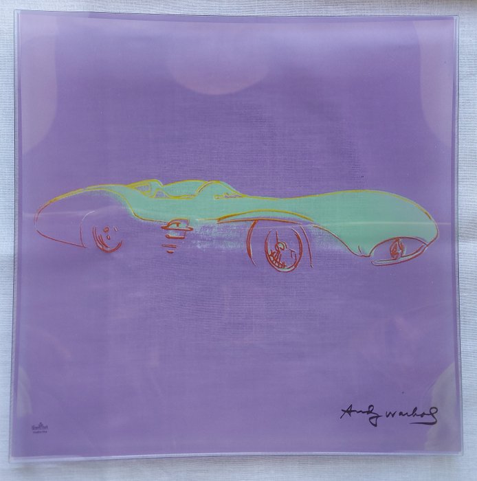 Preview of the first image of Andy Warhol & Rosenthal - Mercedes (Silver Arrow violette).