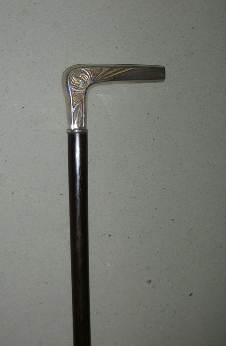 Preview of the first image of Walking stick - Art Deco - Silver - First half 20th century.