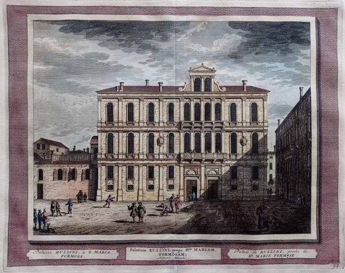 Preview of the first image of Italy, Veneto, Venezia, Palazzo Priuli Ruzzini; P. Van der Aa - Palatium Ruzzini, prope S.tum Maria.