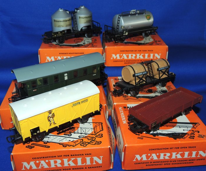 Preview of the first image of Märklin H0 - 4802/4900/4903/4909/4910/4911 - Wagon - 6 assembled kits - DB.