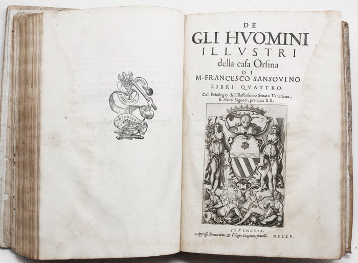 Image 2 of Francesco Sansovino - Historia di Casa Orsina (Bound W:) Huomini illustri della Casa Orsina - 1565