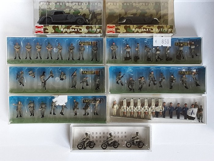 Preview of the first image of Busch, Preiser, Faller - WW2 - Toy Soldiers and Military Vehicles HO scale - Germany.