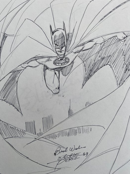 Image 2 of Batman - Dessin original à l’encre par George Perez - Loose page - Unique copy - (1989)