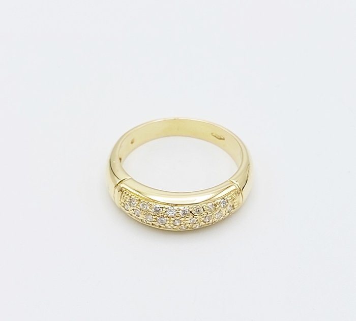 Preview of the first image of 18 kt. Yellow gold - Ring - 0.20 ct Diamond.