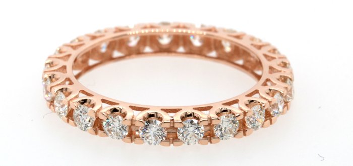 Image 2 of 14 kt. Pink gold - Ring - 1.20 ct Diamond - Diamonds