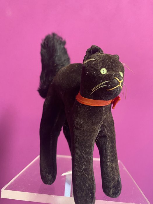 Preview of the first image of Steiff - Vintage - EAN 7410 - Black Tom Cat - 1950-1959 - Germany.