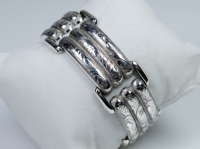Image 3 of 900 Silver - Bracelet - Handwork - Engraving